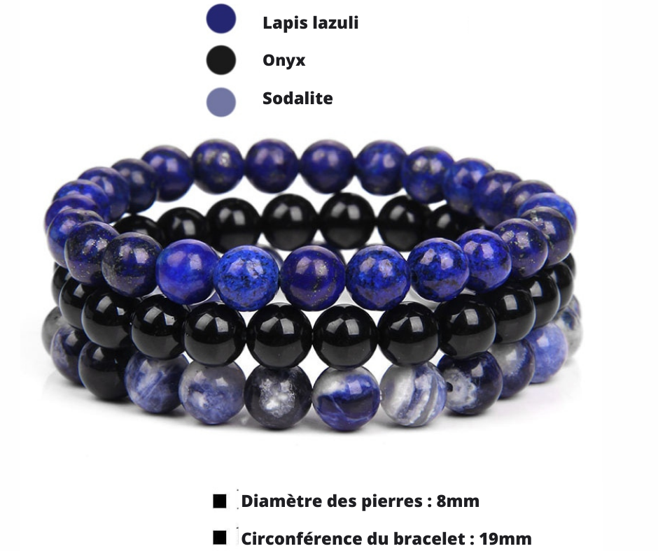 Set de 3 bracelet en pierres | bracelet complémentaire