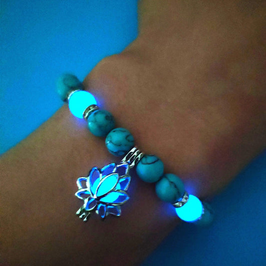 Bracelet-lumineux-fleur-de-lotus-turquoise